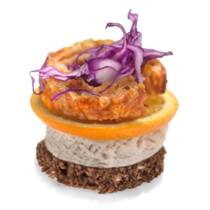 Smørrebrød med flæskesteg